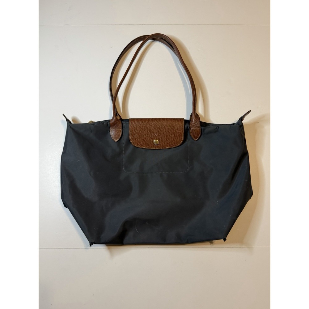 Longchamp Le Pliage Original Large Tote Bag Graphite Grey With Dust Bag